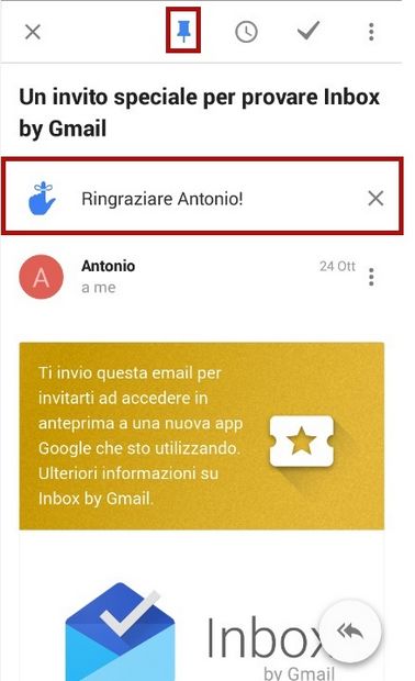 Promemoria Inbox