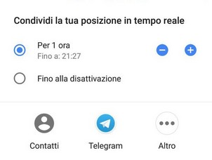 Condivisione posizione Maps