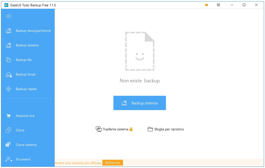 Schermata EaseUS Todo Backup