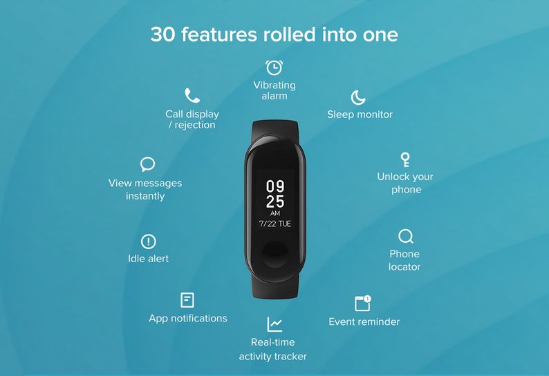 Funzioni Xiaomi Mi Band 3i